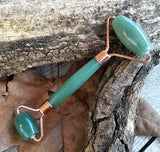 Rouleau de massage en aventurine verte